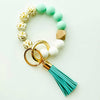 Bangle Keychain | Silicone Wristlet Key Ring | Bead Bracelet