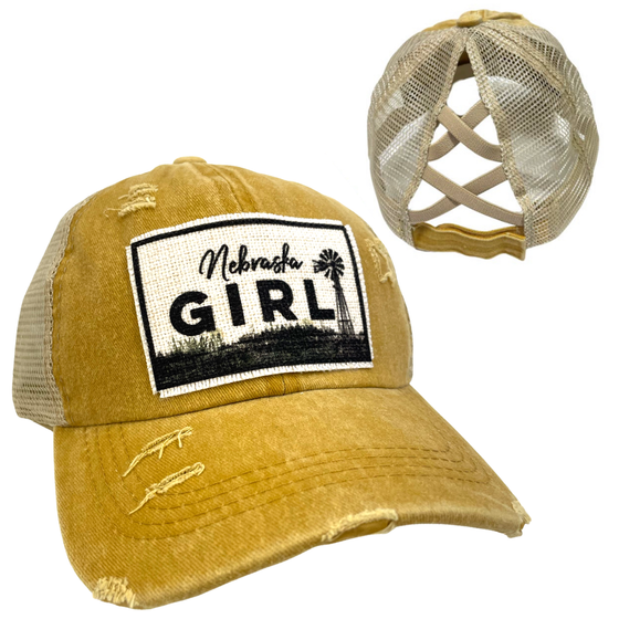 NEBRASKA GIRL PONYTAIL AND UNISEX HATS