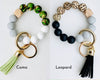 Bangle Keychain | Silicone Wristlet Key Ring | Bead Bracelet