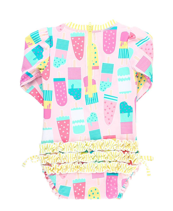 Baby Girls Ice Cream Social One Piece Rash Guard