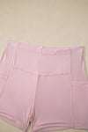 Solid Color Tunic Tank Dress Athletic Shorts Two Piece S-4X