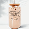 Glass Heat Resistant Coffee Cup w/Bamboo Lid