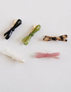 Elegant Minimalist Crossed Bow Acetate Hair Clip MK2PPM6W6HCP667