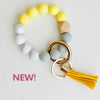 Bangle Keychain | Silicone Wristlet Key Ring | Bead Bracelet