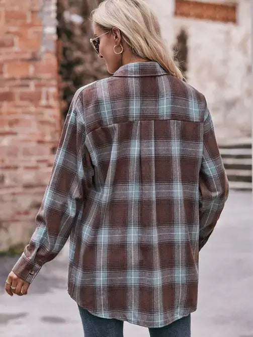 Casual Fashion Oversized Loose Plaid Shir