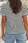 Scalloped Trim Round Neck Summer T Shirt | S-4X