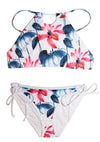 Playa del Carmen - Floral 2 PIECE HALTER TOP & SIDE TIES BOTTOMS