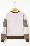 Stripe Colorblock Patchwork Sweatshirt
