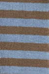 Oversized Contrast Trim Striped Top