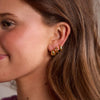 Gold Chunky Waterproof Huggie Earring Set