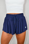 Flutter Away Butterfly Shorts - Navy