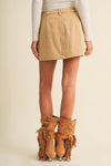 A-Line Garment-Dyed Denim Skort