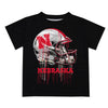 University of Nebraska Dripping Football Helmet T-Shirt