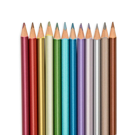 Ooley Modern Metallics Colored Pencils - Set of 12