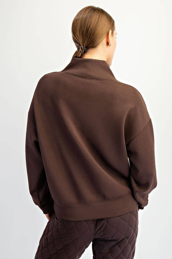 MODAL POLY SPAN SCUBA LUXE HALF ZIP JACKET