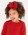 Girls Red Big Bow Headband