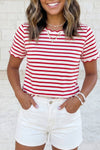 Scalloped Trim Round Neck Summer T Shirt | S-4X