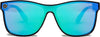 Mirrored Sunglasses - Green/Blue