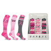 24-PAIRS BREAST CANCER AWARENESS SOCKS WITH FREE DISPLAY
