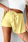 Drawstring Elastic Waistband Lined Tennis Skorts