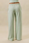 MID-RISE WIDE LEG SWEATPANTS