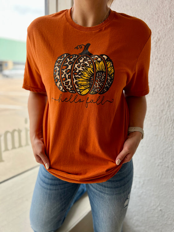 Hello Fall Pumpkin Tee