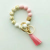 Bangle Keychain | Silicone Wristlet Key Ring | Bead Bracelet