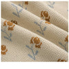 Elegant Floral Print Knit Soft Throw Blanket MK2BLW6H7HBK31