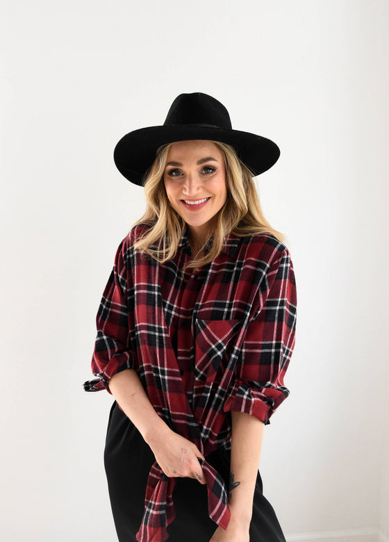 Nebraska Meyer Varsity Oversized Plaid Shirt