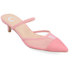 Allana Pointed Toe Kitten Heels In Mesh