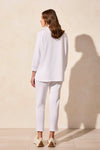 3/4 Sleeve Scuba Knit Top w/Zipper
