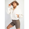SHERPA MOCK NECK QUARTER ZIP JACKET
