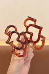 Valentine's Day Gifts Heart Design Contrasted Hair Claw Clip
