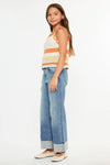 YOUTH HIGH RISE CROP WIDE JEANS