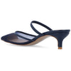 Allana Pointed Toe Kitten Heels In Mesh