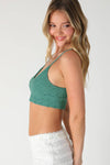 NIKIBIKI Textured Lace Triangle Cut-Out Bralette