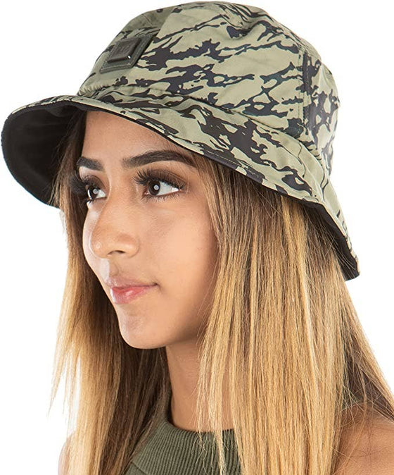 Bendable Brim Reflective Bucket Hat (Marble/Sage)