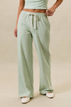 MID-RISE WIDE LEG SWEATPANTS