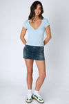 NS8386 - Double Twist Short Sleeve Top