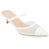 Allana Pointed Toe Kitten Heels In Mesh