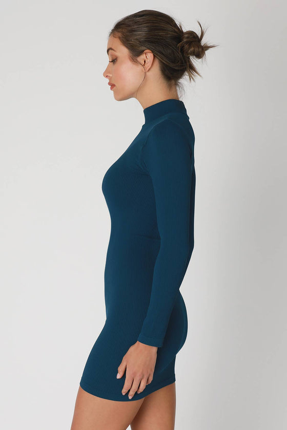 Mock Neck Long Sleeve Dress