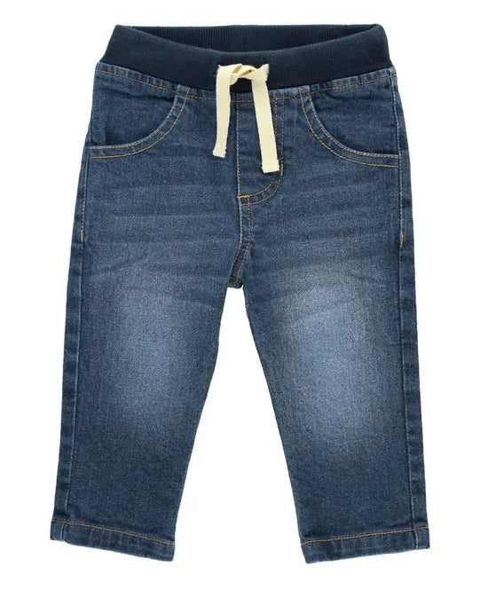 RuffleButts Boys Medium Wash Pull-on Jeans