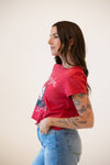 Nebraska First Quarter Volleyball Cropped Cuffed Tee