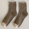 Cute Polka Dots Ruffle Crew Socks 6W8FSO546