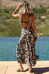 WOMEN'S V- NECK MAXI DRESS