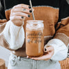 Glass Heat Resistant Coffee Cup w/Bamboo Lid