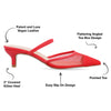 Allana Pointed Toe Kitten Heels In Mesh