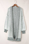 Plaid Knitted Long Open Front Cardigan - 8 Colors