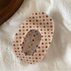 Retro Floral Print Plaid Oval Hair Claw MK2PPM6W6HCP276