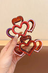 Valentine's Day Gifts Heart Design Contrasted Hair Claw Clip
